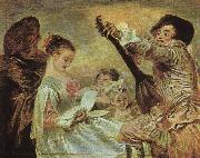 Jean-Antoine Watteau The Music Lesson oil painting reproduction
